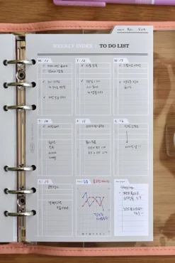 Double-sided Classy 6 Ring A6 Index Planner Refill v1