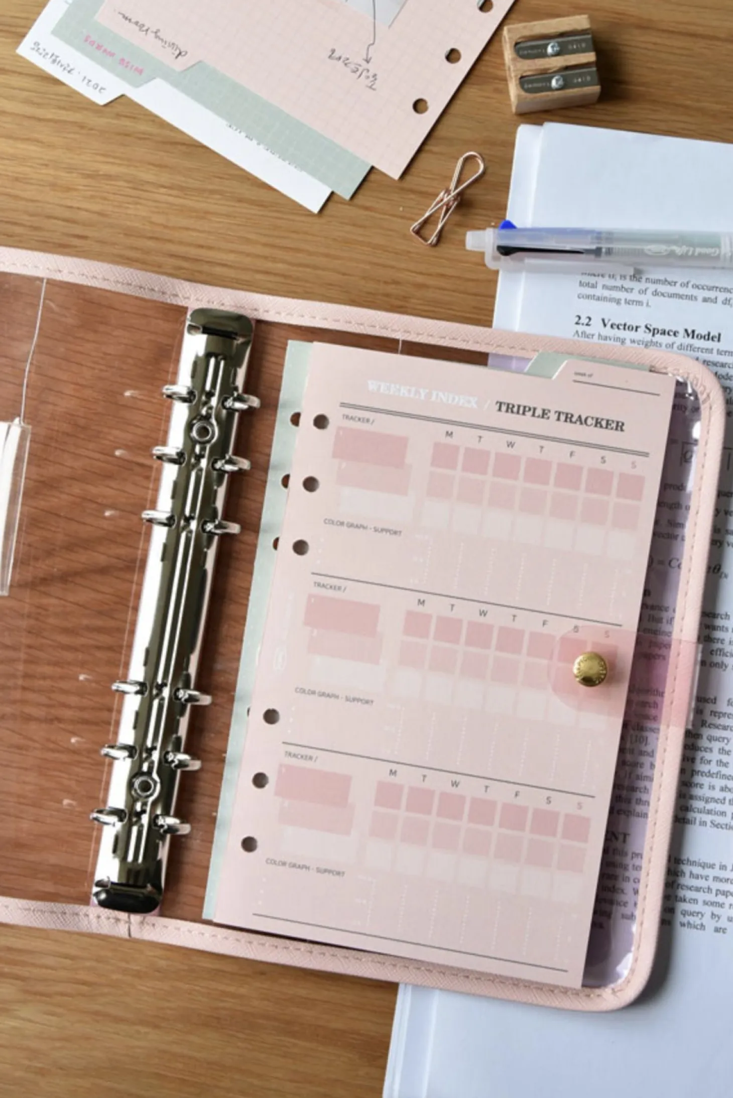 Double-sided Classy 6 Ring A6 Index Planner Refill v1