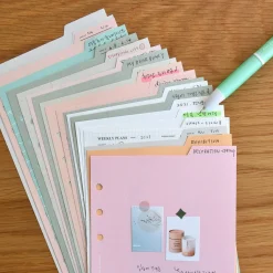 Double-sided Classy 6 Ring A6 Index Planner Refill v1
