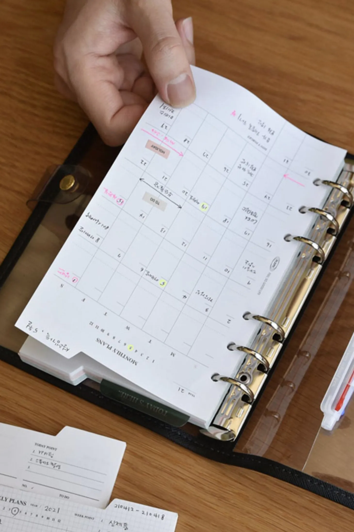 Double-sided Classy 6 Ring A6 Index Planner Refill v1