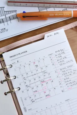 Double-sided Classy 6 Ring A6 Index Planner Refill v1