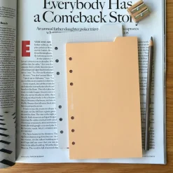 Double-sided Classy 6 Ring A6 Index Planner Refill v1