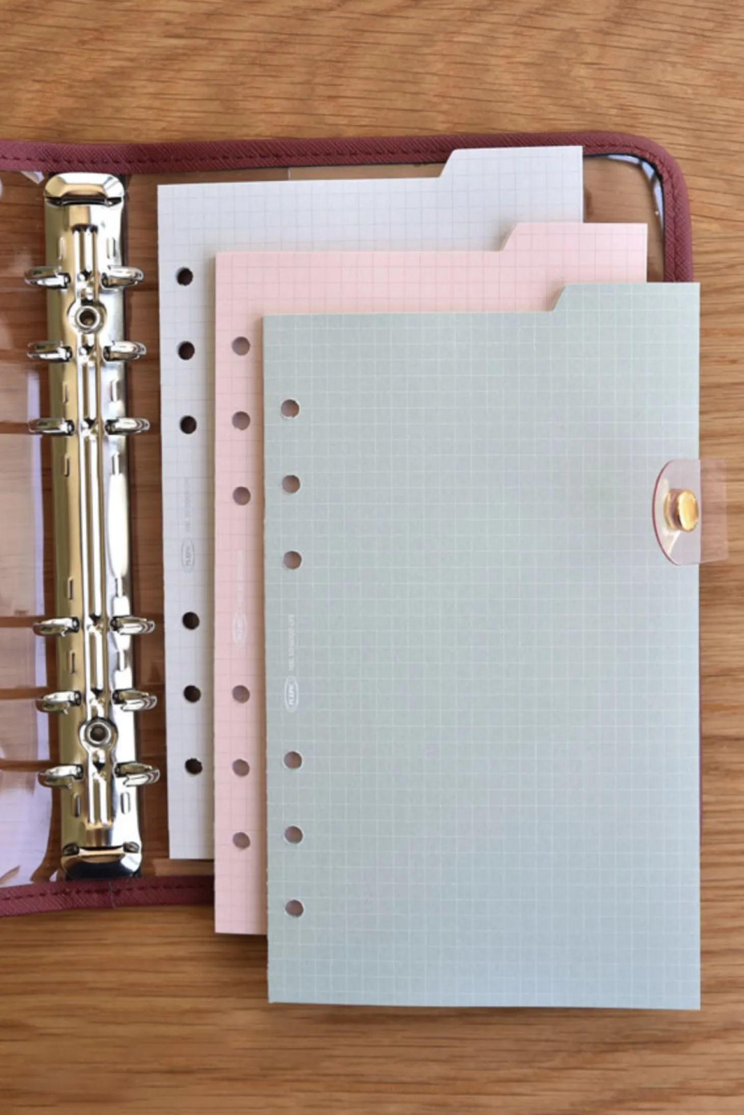 Double-sided Classy 6 Ring A6 Index Planner Refill v1