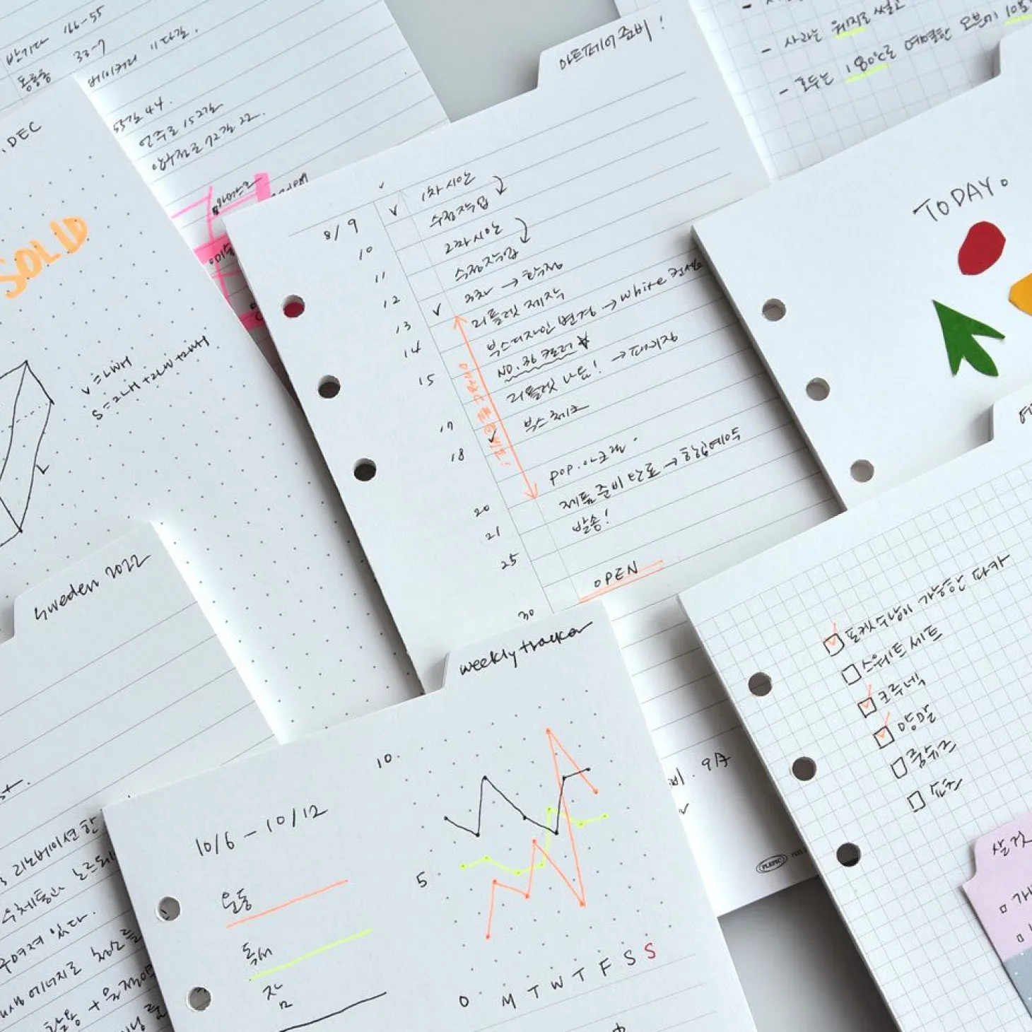 Double-sided Classy 6 Ring A6 Index Planner Refill v2