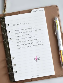 Double-sided Classy 6 Ring A6 Index Planner Refill v2