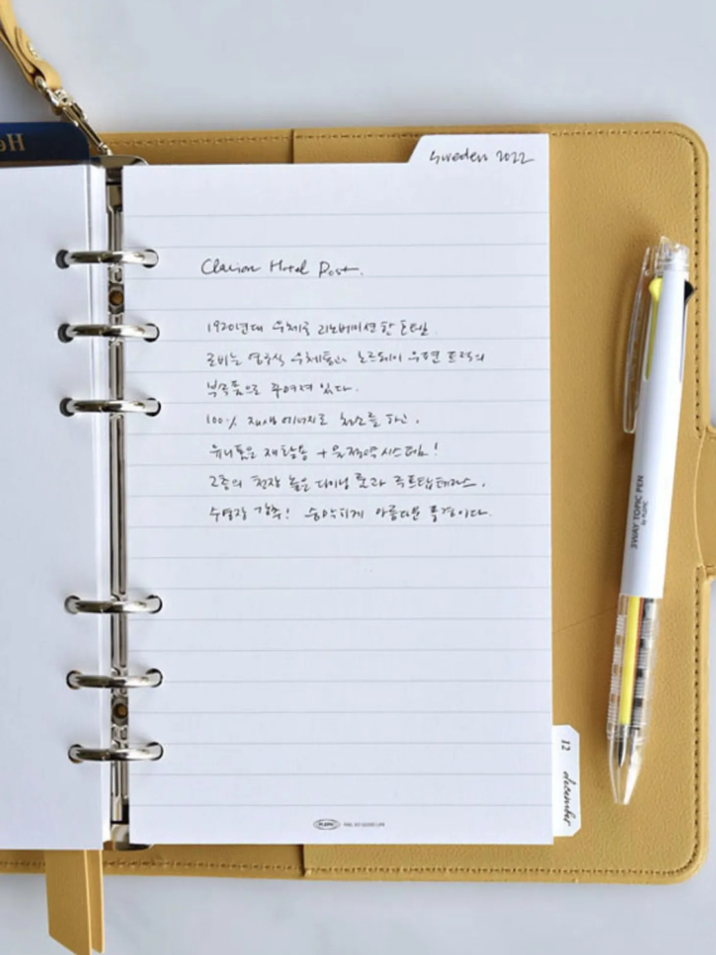 Double-sided Classy 6 Ring A6 Index Planner Refill v2