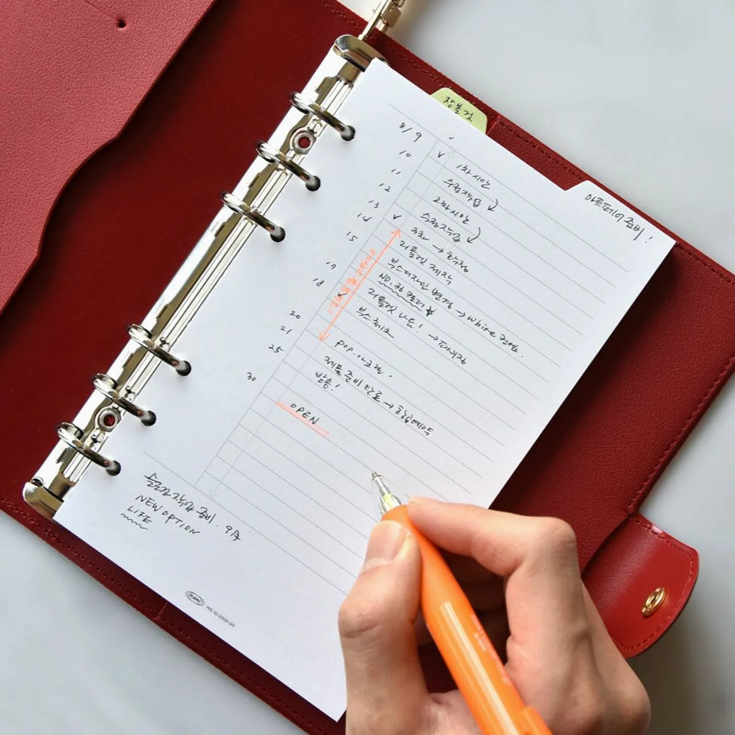 Double-sided Classy 6 Ring A6 Index Planner Refill v2