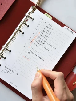 Double-sided Classy 6 Ring A6 Index Planner Refill v2
