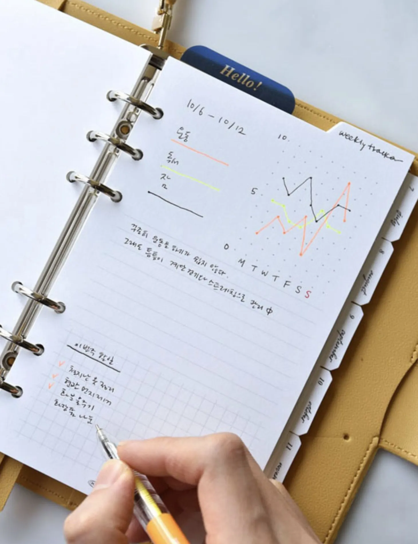Double-sided Classy 6 Ring A6 Index Planner Refill v2