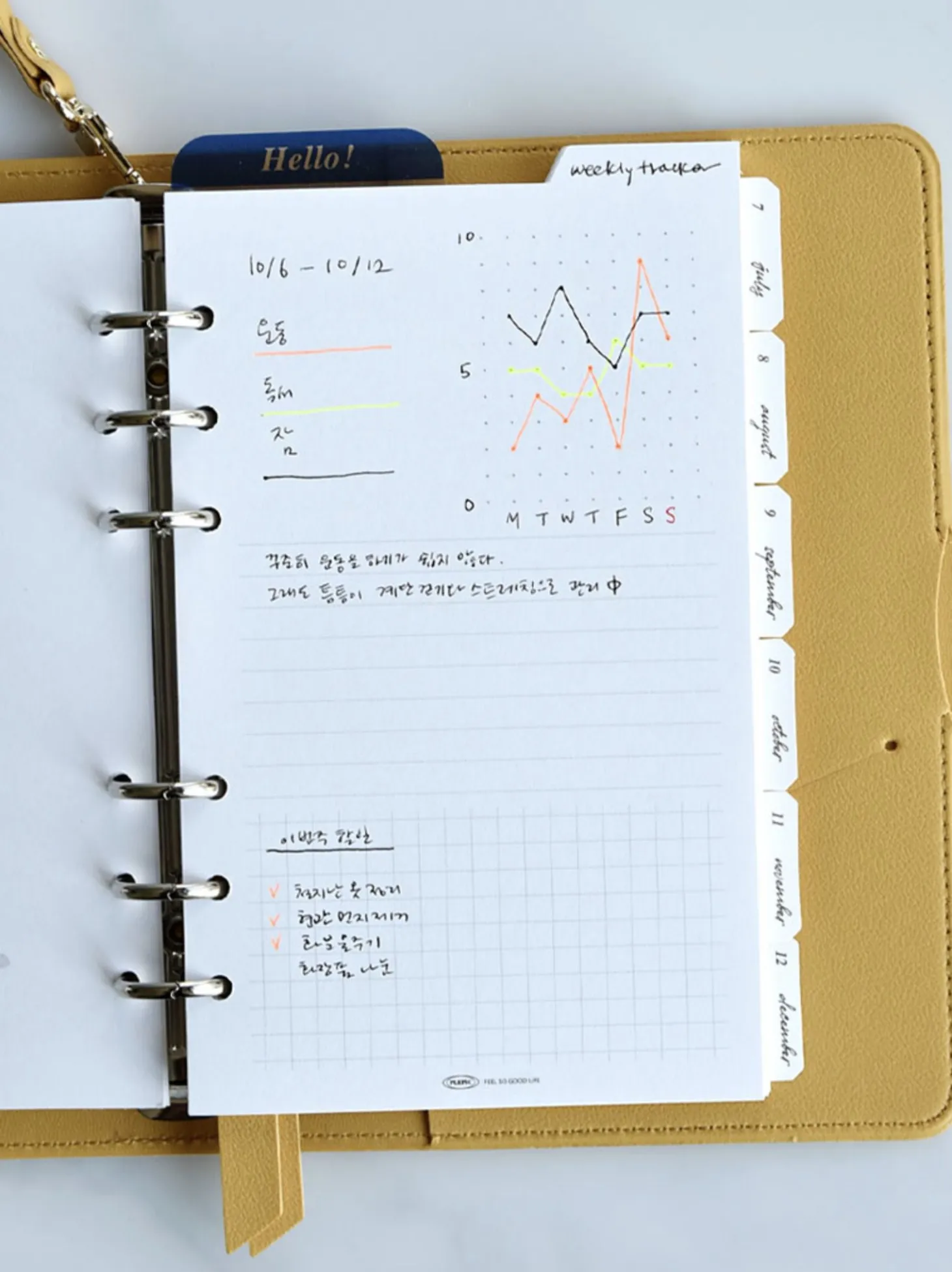 Double-sided Classy 6 Ring A6 Index Planner Refill v2