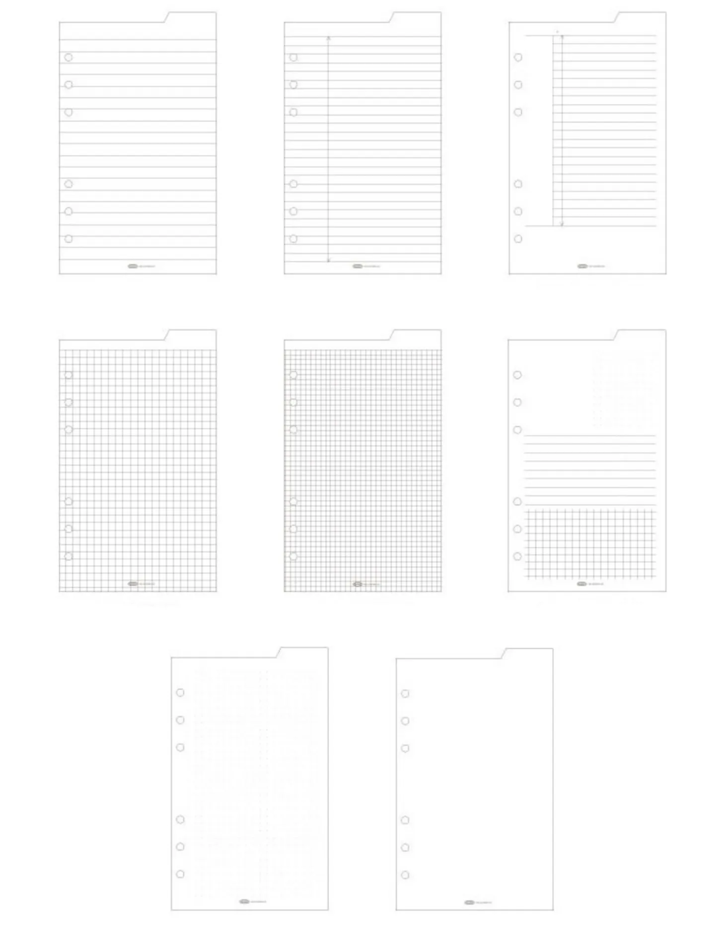 Double-sided Classy 6 Ring A6 Index Planner Refill v2