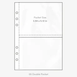 Double-sided 6 Ring A5 Pocket Refill