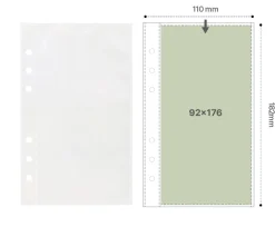 Double-sided 6 Ring A6 Pocket Refill
