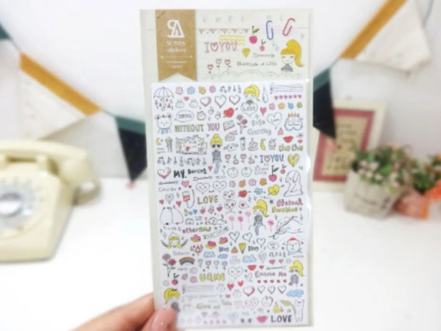 Drawing Love Deco Sticker