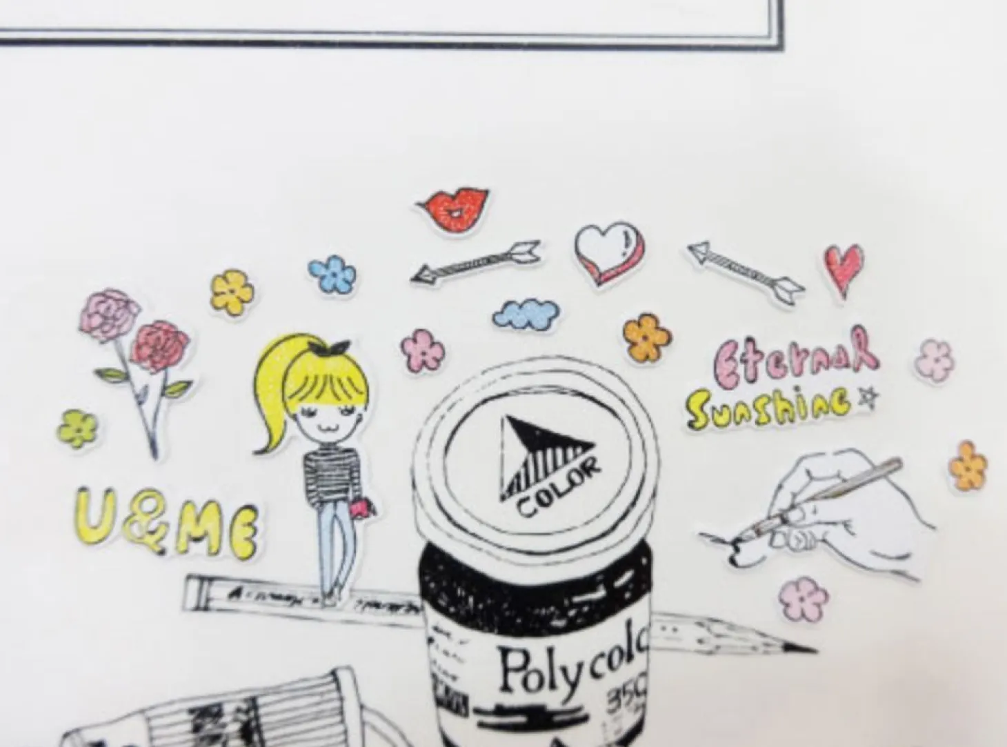 Drawing Love Deco Sticker