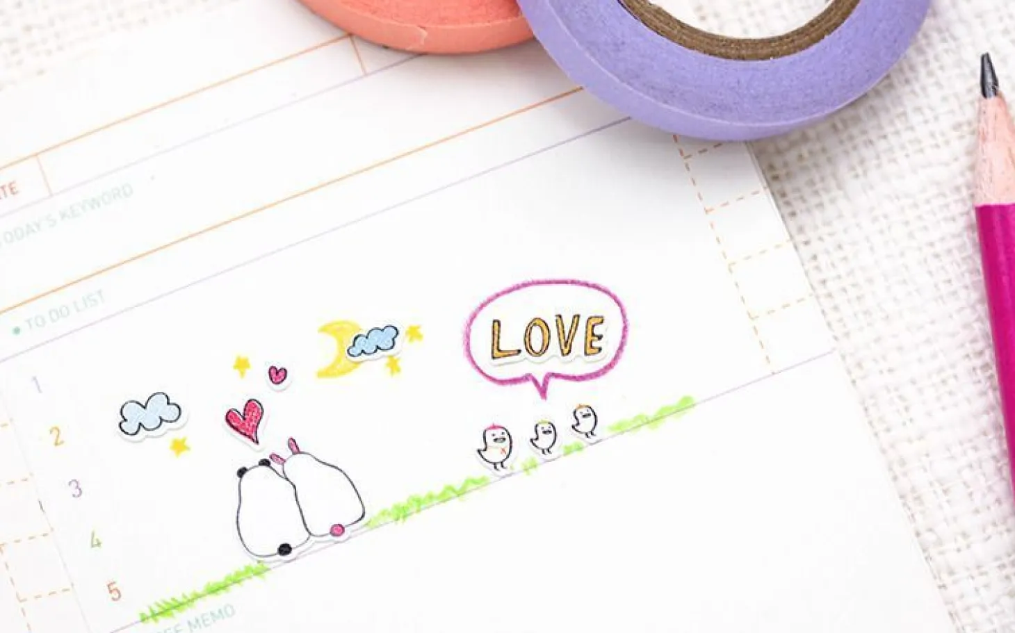Drawing Love Deco Sticker