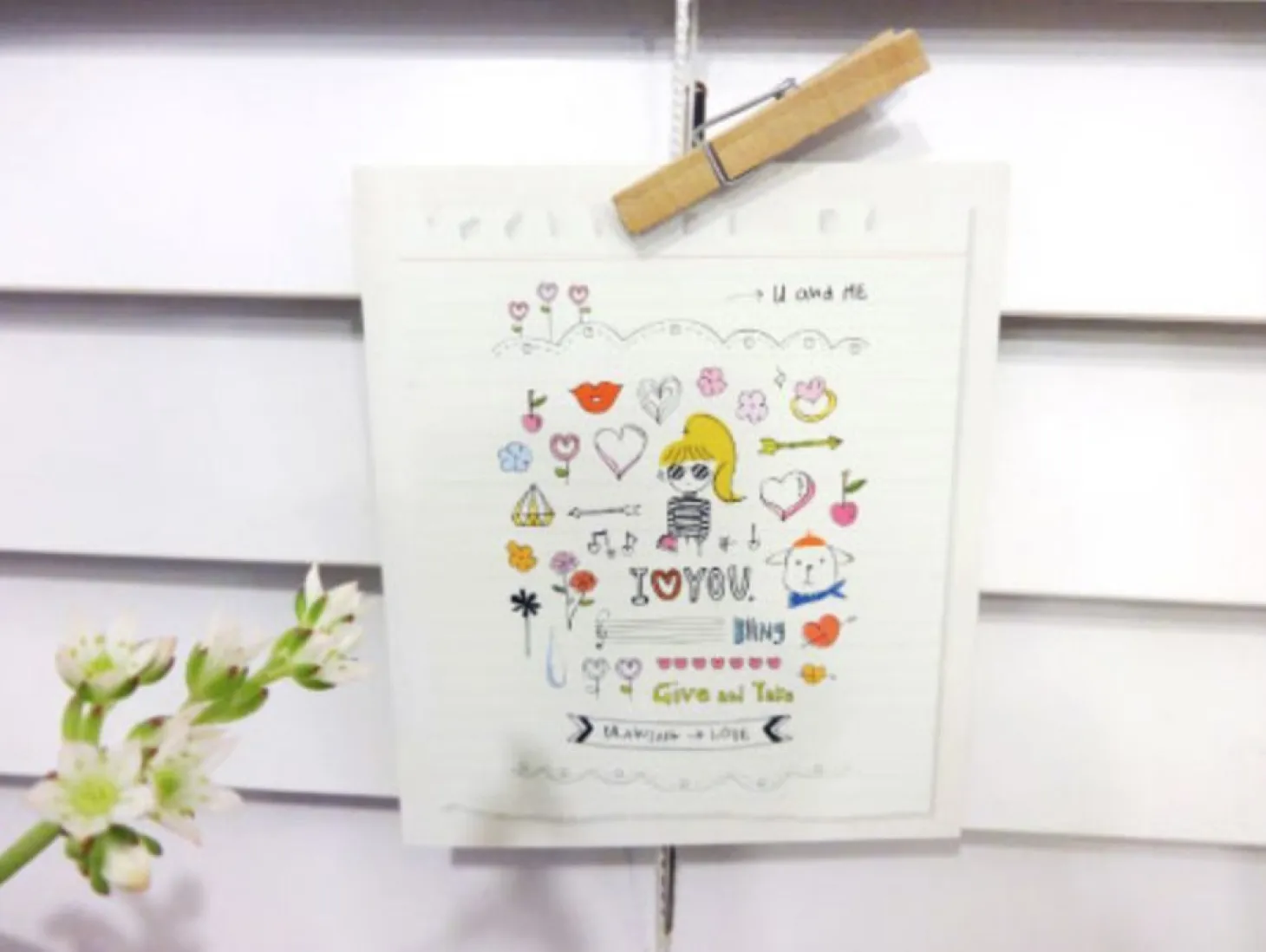 Drawing Love Deco Sticker