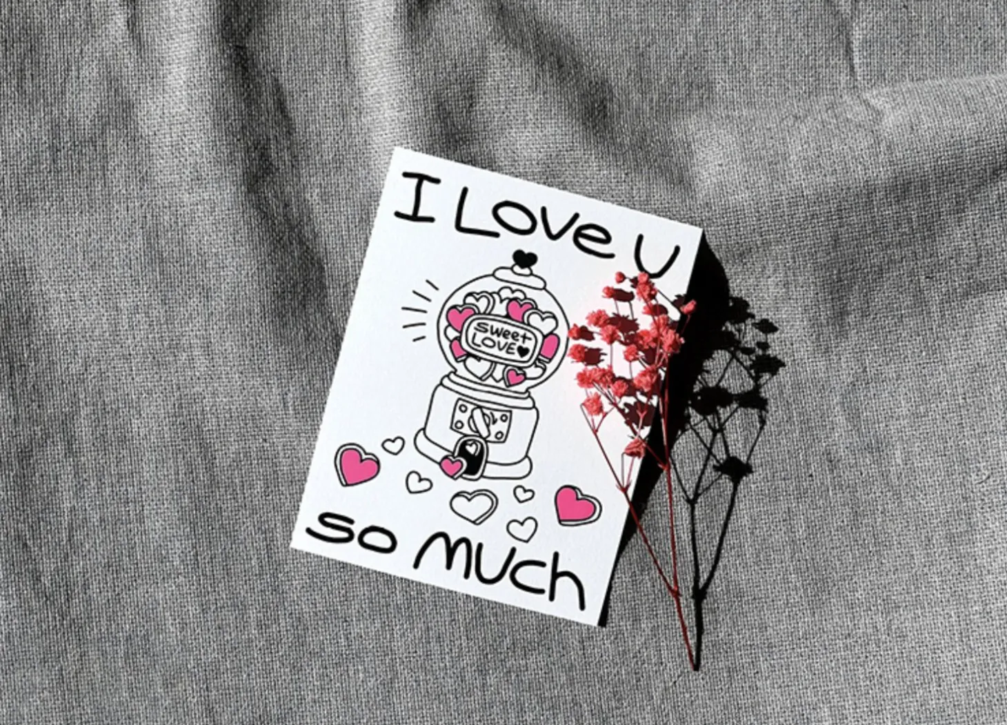Drawing Message Postcard