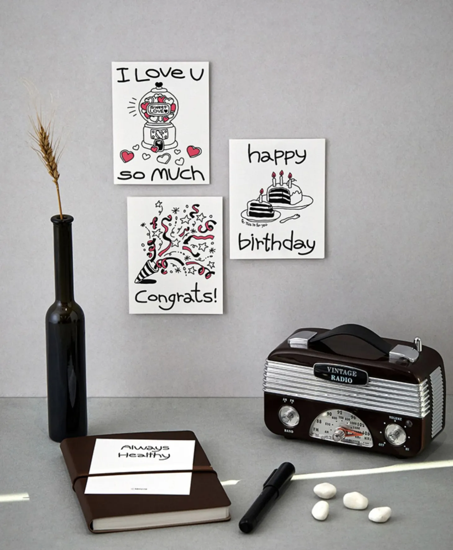 Drawing Message Postcard