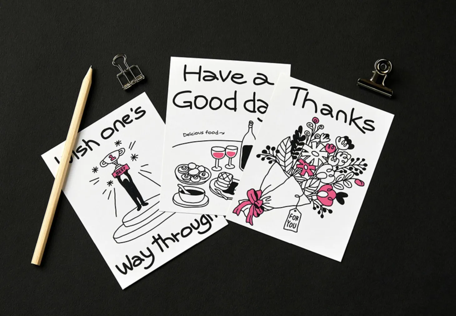Drawing Message Postcard