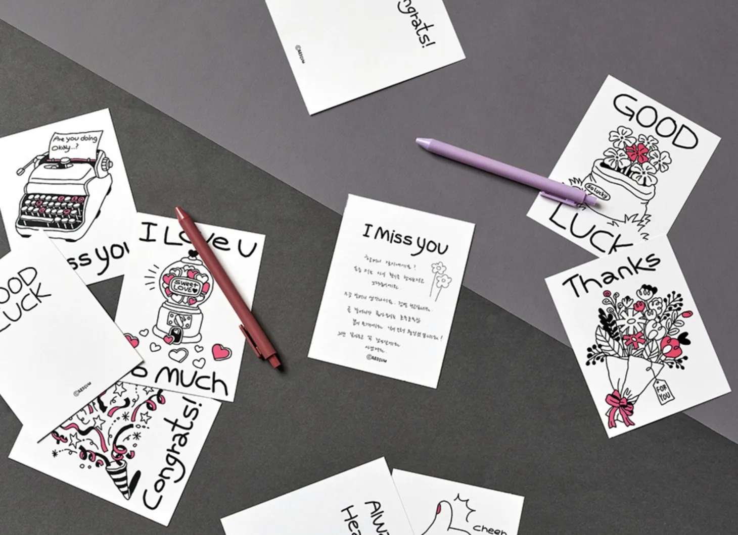 Drawing Message Postcard