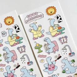 Early Bird Dino Deco Sticker
