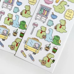 Early Bird Dino Deco Sticker