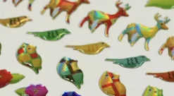 Elk & Bird Hologram Epoxy Sticker