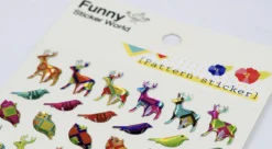 Elk & Bird Hologram Epoxy Sticker