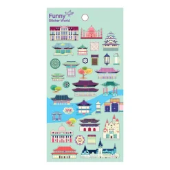 Famous Landmark Paper Sticker