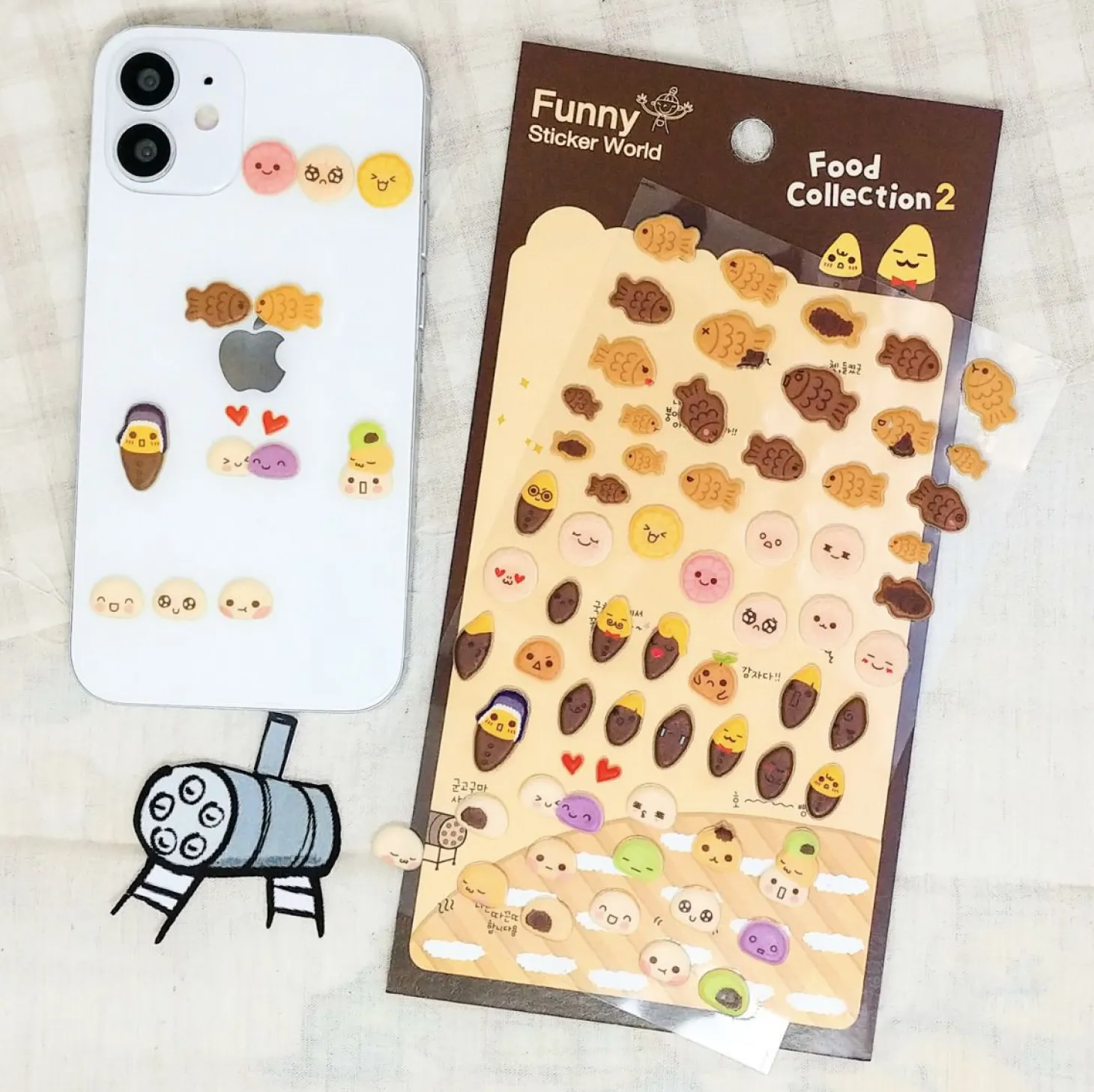 Fish Shaped Bread Puffy Sticker