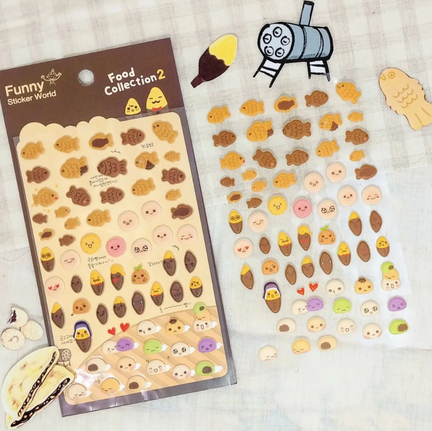 Fish Shaped Bread Puffy Sticker
