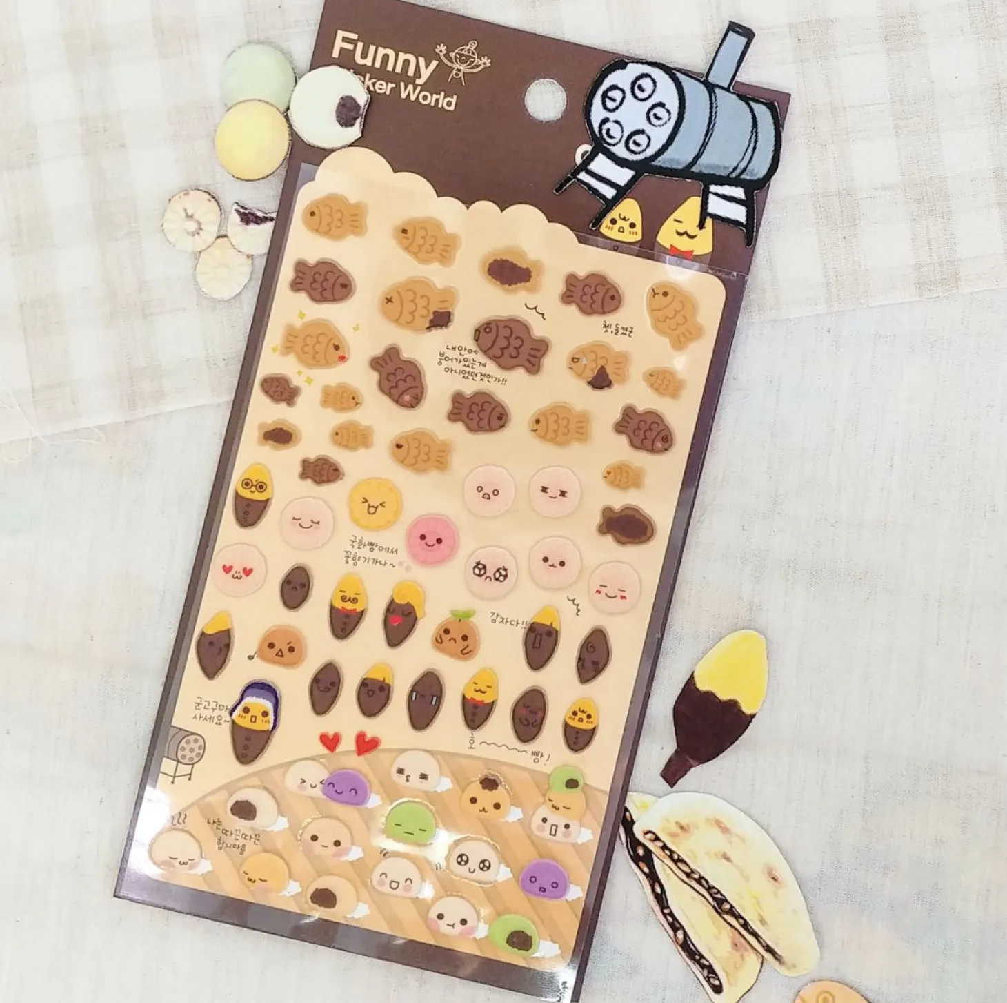 Fish Shaped Bread Puffy Sticker