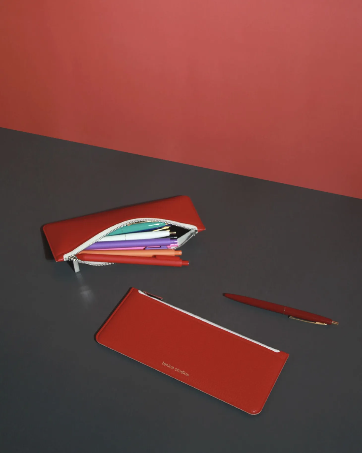Flat Zipper Pencil Pouch