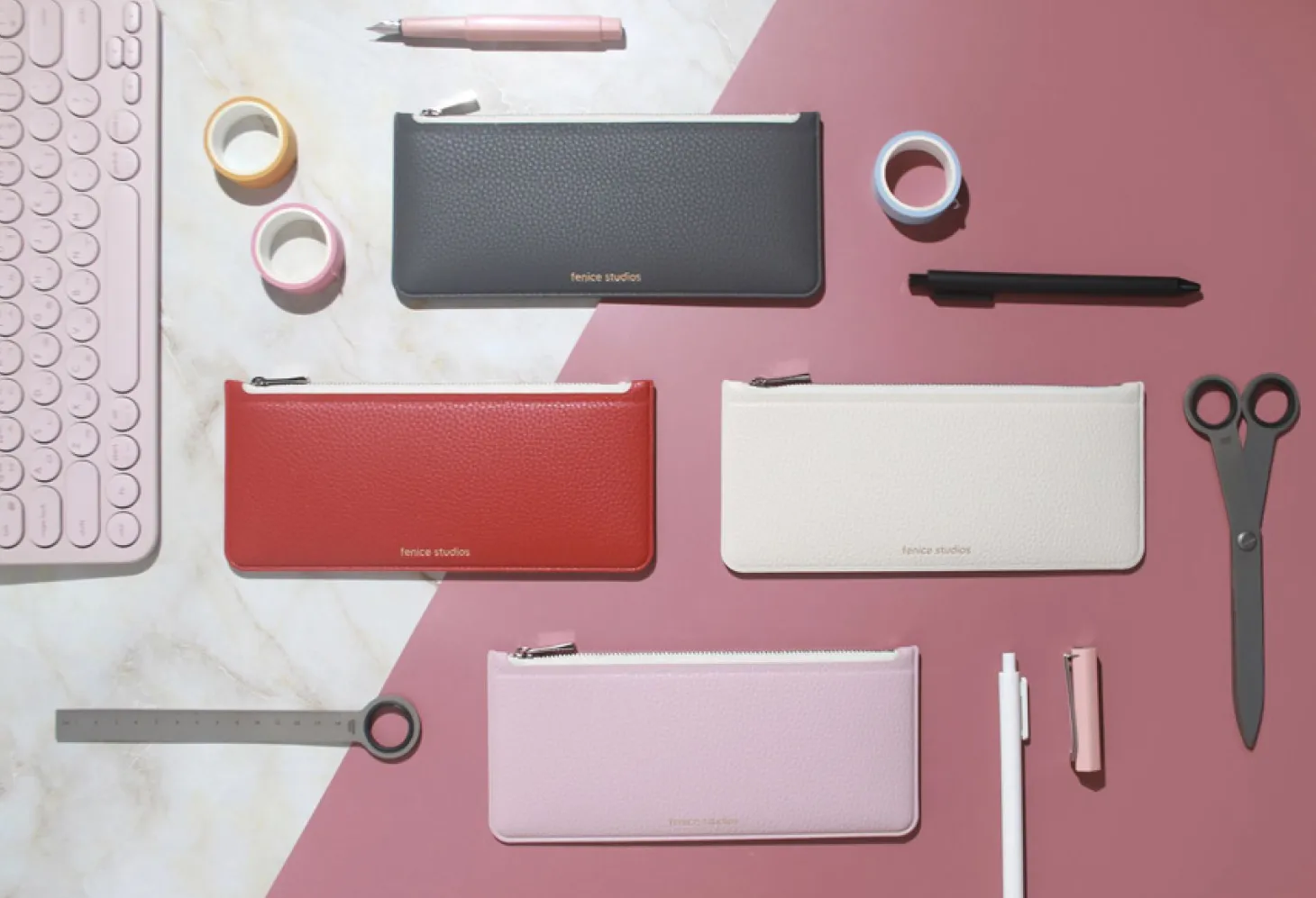 Flat Zipper Pencil Pouch