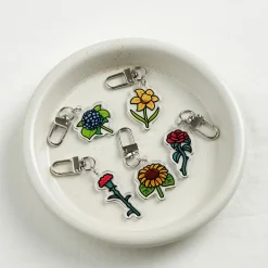 Flower Acrylic Key Ring