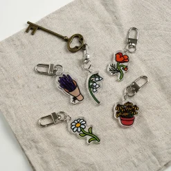 Flower Acrylic Key Ring