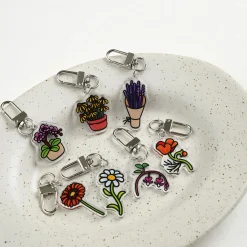 Flower Acrylic Key Ring
