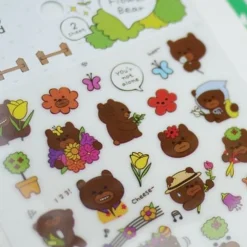 Flower Bear Deco Sticker