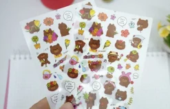 Flower Bear Deco Sticker