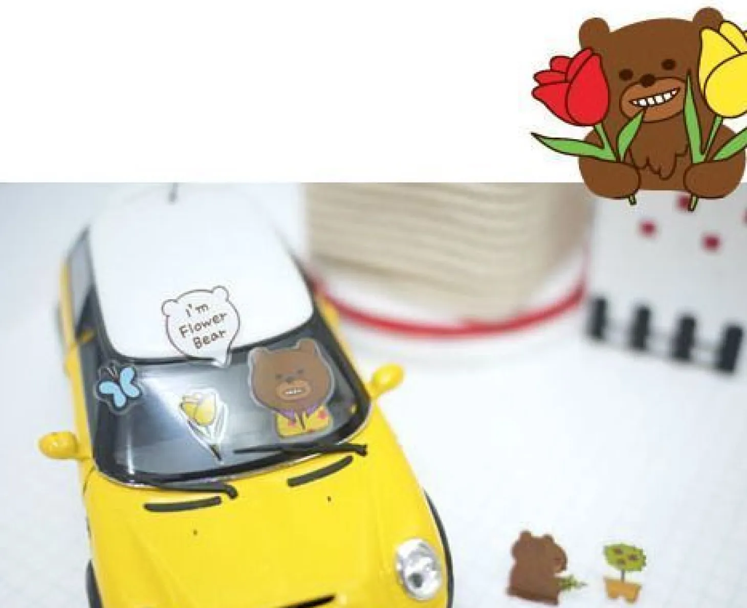 Flower Bear Deco Sticker