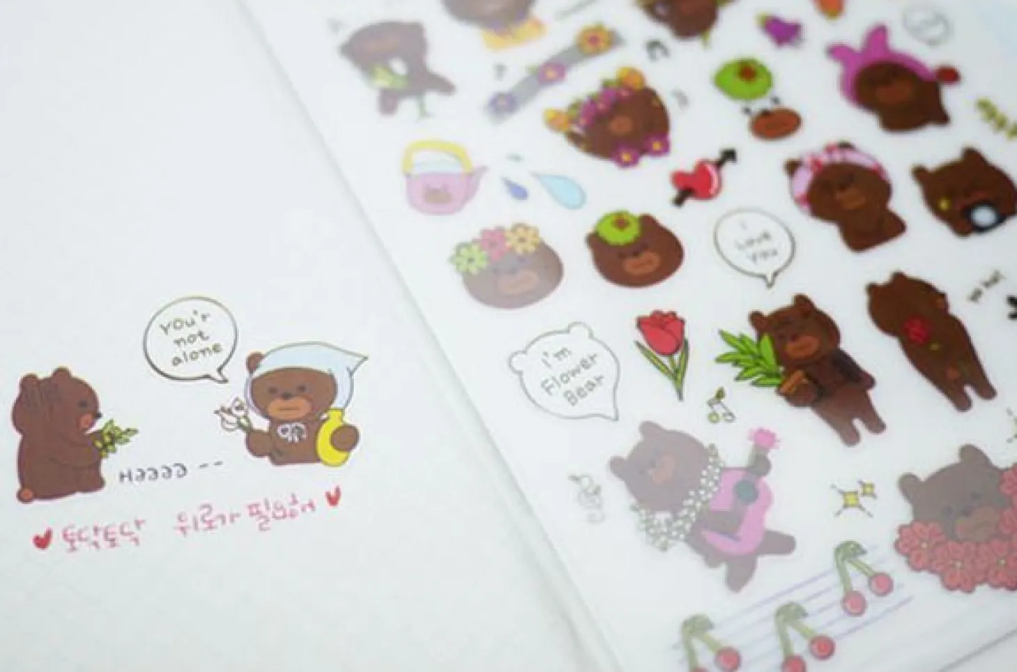 Flower Bear Deco Sticker