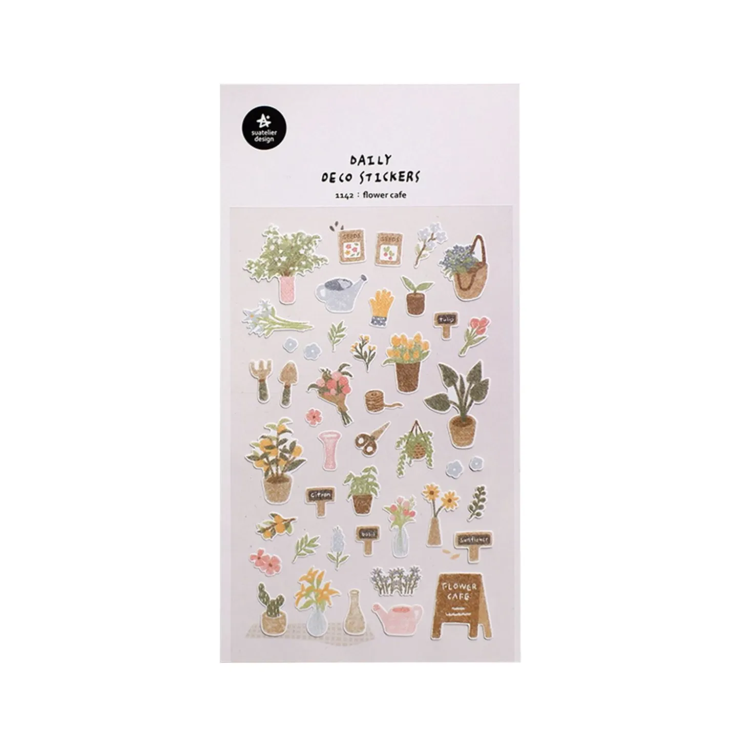 Flower Cafe Deco Sticker