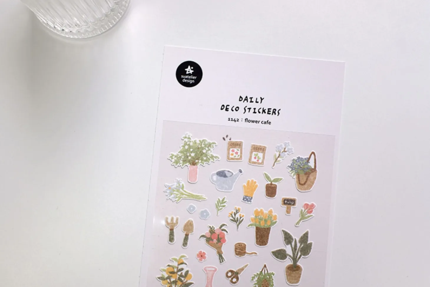Flower Cafe Deco Sticker