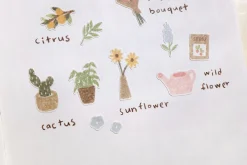 Flower Cafe Deco Sticker