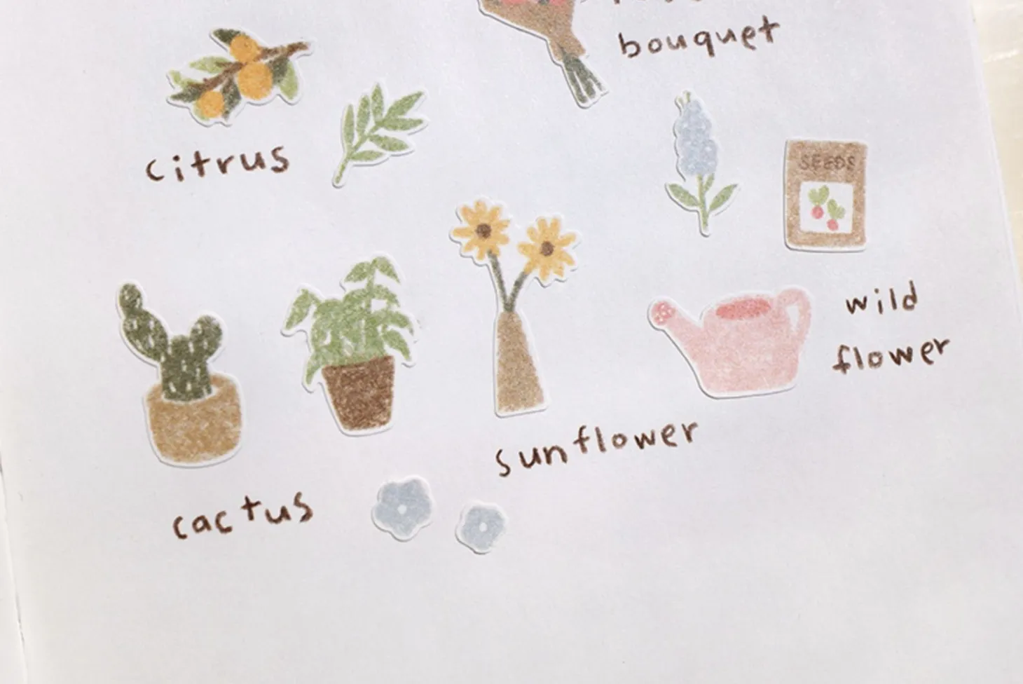 Flower Cafe Deco Sticker