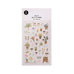 Flower Cafe Deco Sticker