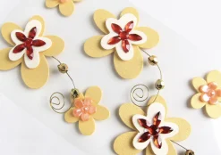 Flower Themed 3D Deco Sticker v1