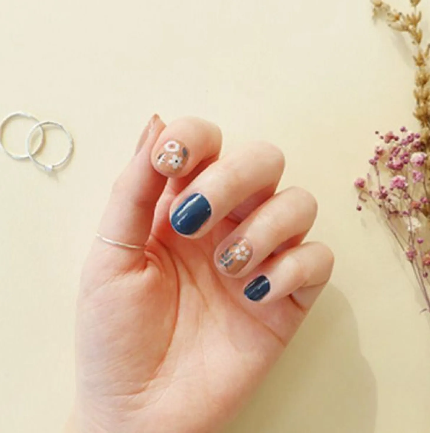 Flowery Nail Deco Sticker