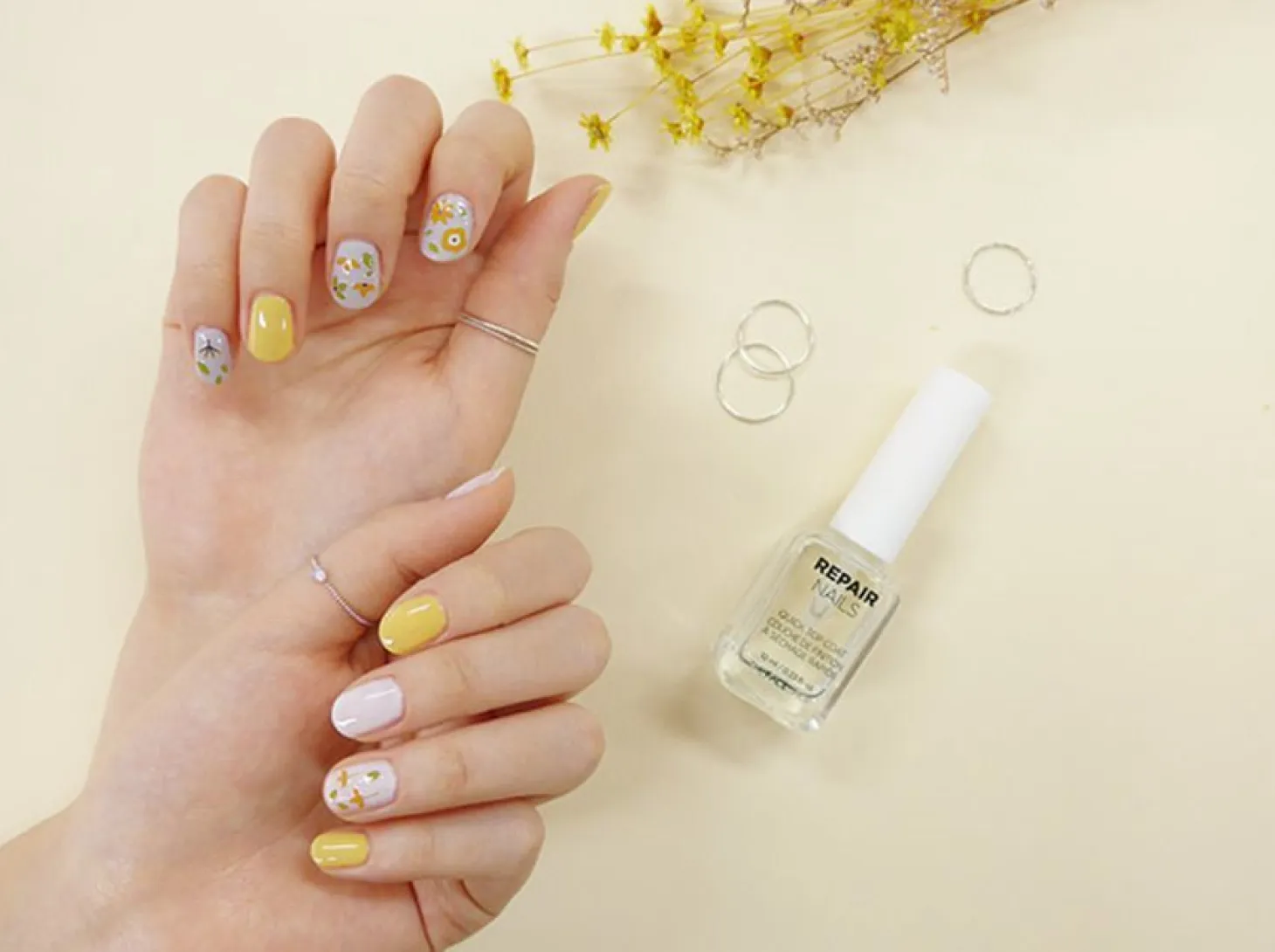 Flowery Nail Deco Sticker